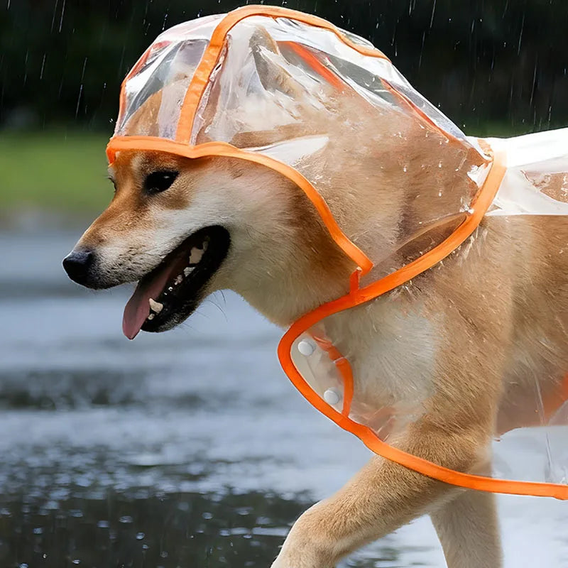 PawsRain™ Transparent Hooded Pet Raincoat