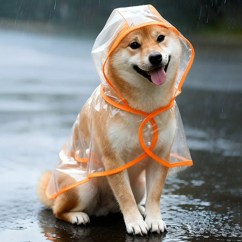 PawsRain™ Transparent Hooded Pet Raincoat