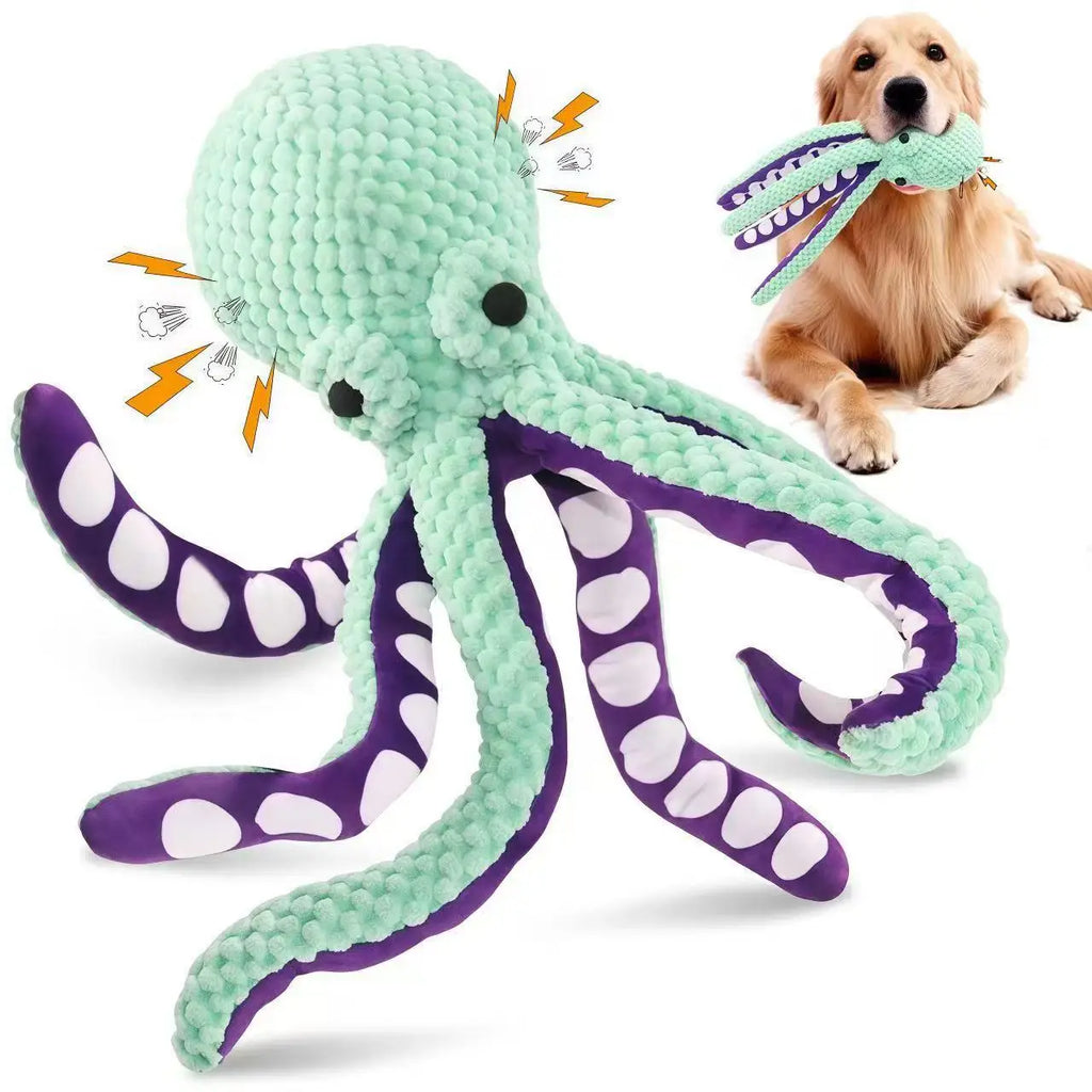 Squeaky Octopus Plush Dog Toy