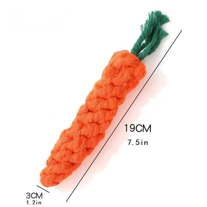 Dental Chew Carrot Rope Toy