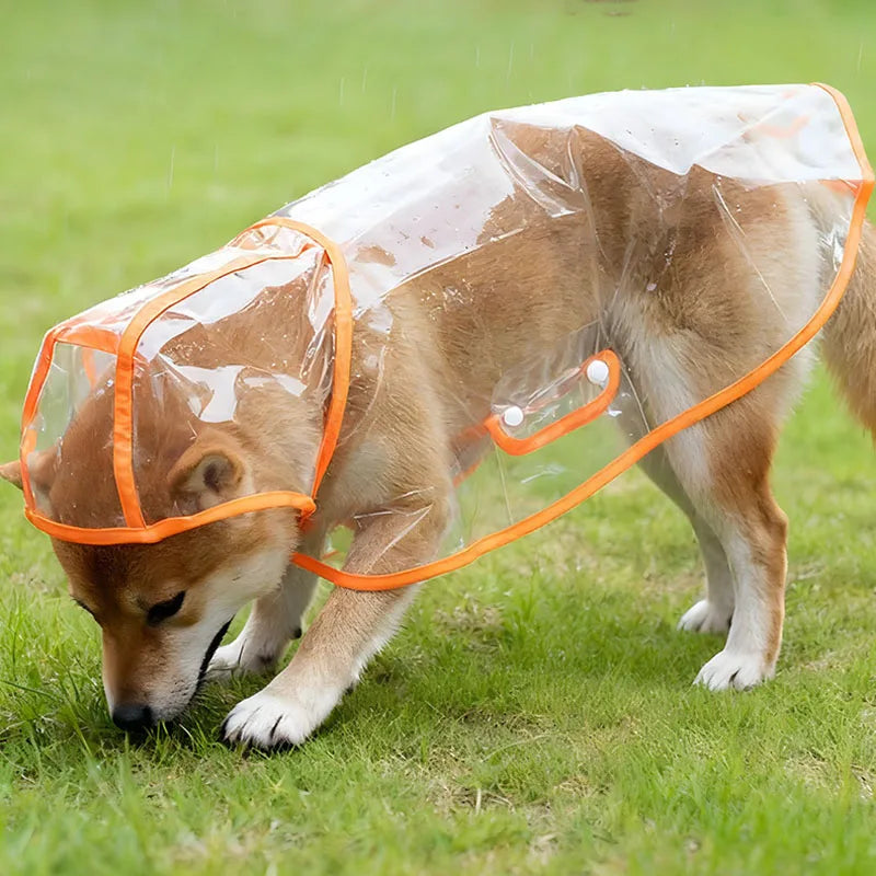 PawsRain™ Transparent Hooded Pet Raincoat