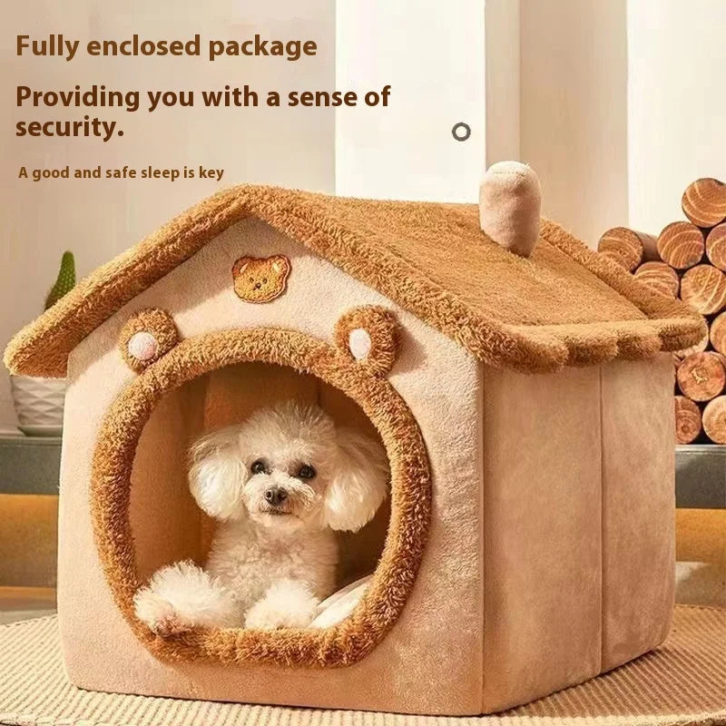 SnugHaven™ Enclosed Cave Pet Bed