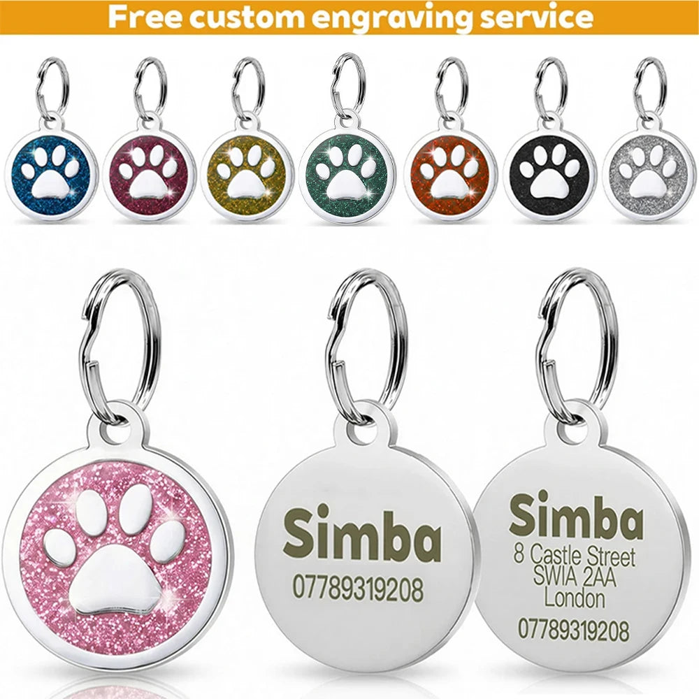 Personalized Dog Cat Plate Tags  Pendant
