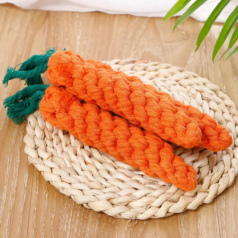 Dental Chew Carrot Rope Toy
